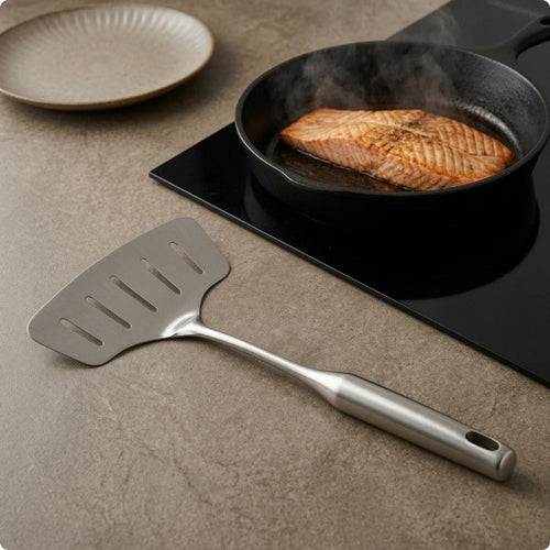 Slotted fishes Hanging Hole Slotted Turner Flat Head Kitchen Tool