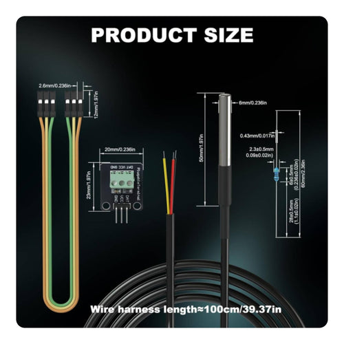 2 Pieces Waterproof Gauge Transducer with Adapter Boards for Water Reservoir