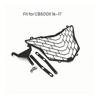 Mesh-Style Headlight Guard with Mounting Brackets Black Motorcycle Headlight Guard Metal Bolt-on for Adventure Riders