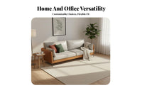 Minimalist Design Three-Seater Settee durable Wood Legs Reception Sofa Deep Seat Living Room Furniture Multiple Sizes Available for households, Apartment Dwellers, Office Managers, Lounge