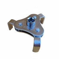 Sturdy Steel Construction 3-Jaw Oil Filter Wrench Secure Grip 3 Jaw Oil Filter Wrench Heavy Duty High Rotational Force for Mechanics, Car Owners, DIY Enthusiasts, Mechanical Maintenance, Garage