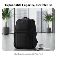 Men's Business Backpack, Expandable, Anti-Theft Lock, Large Capacity, Lightweight, Travel, Commuting