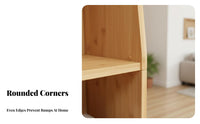 Modern Design 2-Tier Shelving Unified Tier Multi-Purpose Organizer Rounded Top Shelving Unified Tier Space Saving Bookshelf Compact Size for Students, Families, Homeowners, Living Room, Bedroom, Entryway