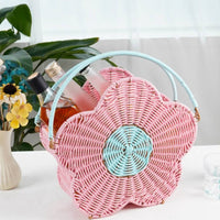 Woven Flower Basket Handmade Flower Basket Lightweight for Living Room