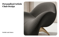 Half-moonShaped Armchair Italian Aesthetic Deep Seat Armchair Designer Piece Artistic for Interior Designers, Living Room