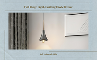 Adjustable metal pendant for bedroom