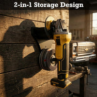 Angle Grinder Wall Mount Bracket with Disc Storage, Heavy Duty Grinder Organizer, Electric Tool Storage Box