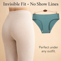 Underwear Women Moisture Wicking with Seamless No Show Design, Ladies Knickers in Ice Silk Nylon for Gym and Everyday Wear, Low Waist