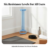 Double Loop Resistance Band Portable Double Loop Exercise Band Detachable Tubes Back Training Elastic Rope for Beginners, Office Workers