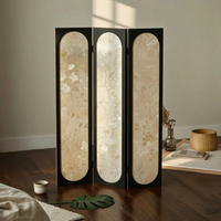 Foldable Design Freestanding Folding Screen Mobile Folding Panel Divider Decorative Background Partition Wall Portable for Interior Designers, Homeowners, Office Workers, Bedroom, Studio Apartment, Reception Area, Restaurant