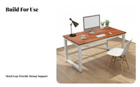 Simple Computer Desk Thickened Board Minimalist Writing Desk Spacious Desktop Modern Study Table for Students, Remote Workers, Dorm Room, Bedroom