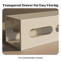 Modular Badge Display Drawer Large Capacity Stackable Clear Drawer for Classroom