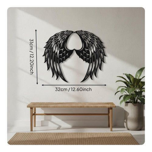 Angel Wings Wall Decor Modern Design Metal Angel Wings for Living Room, Bedroom