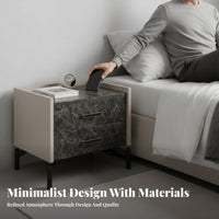 Nightstand with Drawers Light Luxury artistic design Single-Drawer Nightstand