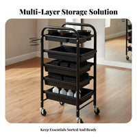 Hairdressing Trolley Multifunctional Salon Rolling Cart Hair Stylist Tool Trolley Detachable Drawers Multi-Drawer Hair Stylist