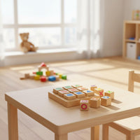 Problem Solving XO Board Game Color Recognition Double-Sided Learning Board Parent-Child Interaction 9-Grid Block Activity Hand-Eye Coordination for Children, Preschoolers, Toddlers, Home, Playroom, Classroom