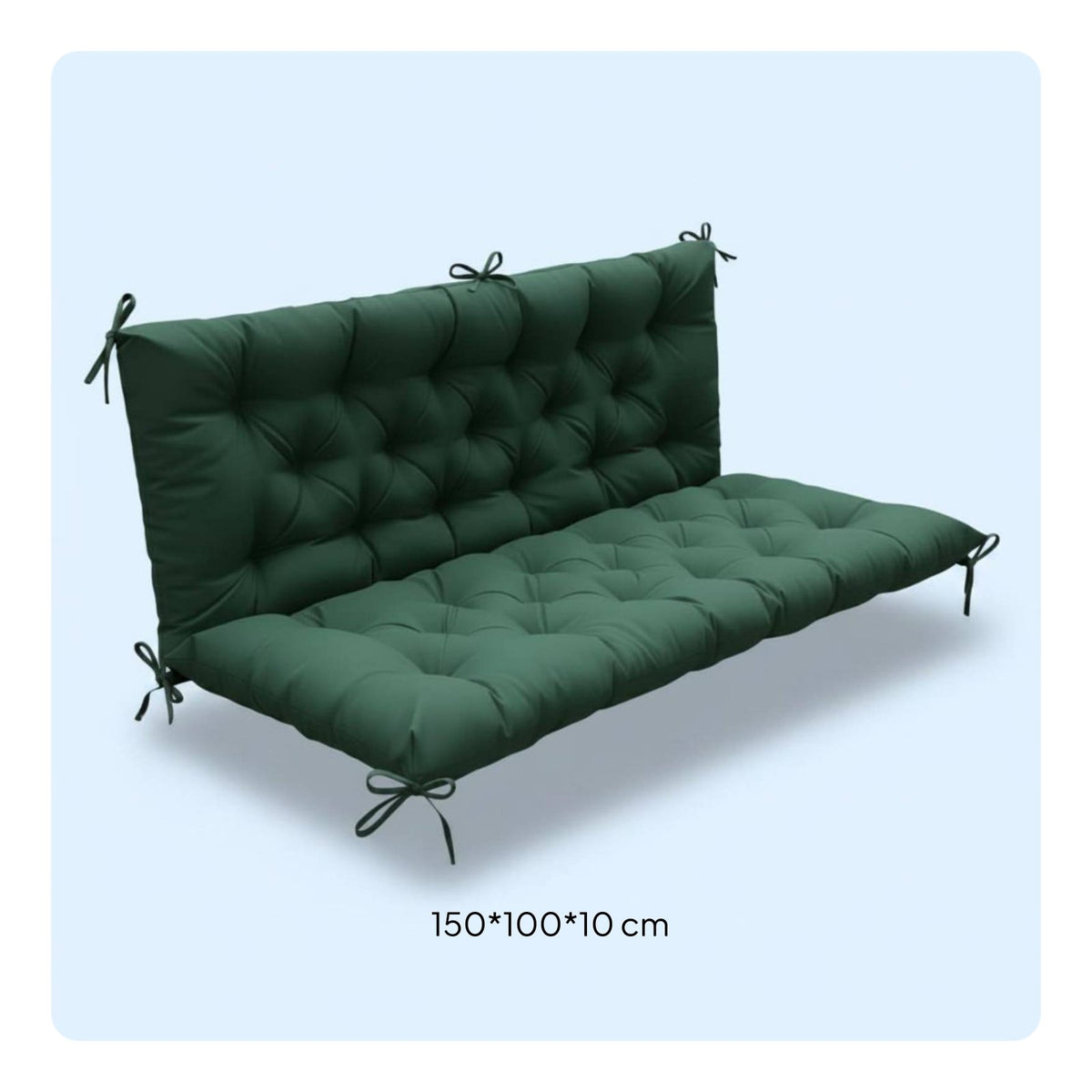 Sun-Proof Waterproof Swing Cushion Easy to Clean Waterproof Garden Bench Pad Thick Padded Patio Swing Replacement Cushion Non-Slip for Porch