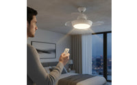 E27 Socket Fan Light 3 Color Dimming LED Fan Light No Flicker for Living Room