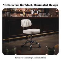 Adjustable rotating Stool Curved rear supportrest Bar Chair Built-in Footrest for Pub