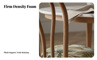 Woven Backrest Chair French Design Dining Seating Nordic Inspired Sturdy Construction for Adults, Kitchen, Bedroom