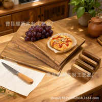 Acacia Wood Cutting Board Set with Book Design