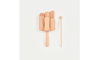 Sound Tube with Mallet Slotted Sound Tube Wooden Percussion Instrument Handheld Wood Block Beechwood for Children, Music Lessons