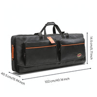 Keyboard Bag with Pockets Padded Keyboard Case with Shoulder Straps Oxford for Pianists, Students