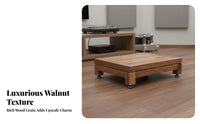 Heavy Duty Black Walnut Audio Cabinet High Load Capacity Audio System Rack Shock-Absorbing Design Multi-Tier High-Fidelity Stand Long-Lasting Construction for Audiophiles, Home Theater, Listening Room