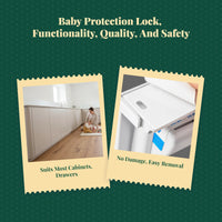 attraction lockized Cabinet Lock, baby-secure Drawer Lock, unseen sticky Infant Proofing Latch, No-Drill Installation, Hidden Protection for Cabinets & Drawers