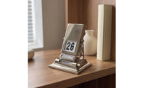 Retro Perpetual Calendar Mechanical Desktop Flip Calendar Compact Ornament Decorative for Study, Reception Desk