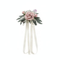 Car Mirror Flower with Ribbon Elegant Wedding Car Flower Decoration Photo-Ready