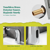 Touchless infrared brass faucet