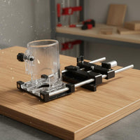 65mm Trimmer Guide Base CNC Aluminum Alloy Wood Router Slotting Jig for Workshop