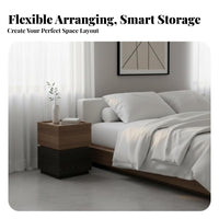 Two-Tone Drawer Unit Minimalist Aesthetic Nightstand Modern Design