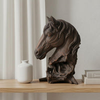 Horse Head Sculpture Rustic Elegance Equestrian Table Sculpture Stable Base