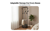 Rolling Clothes Rack with Laundry Basket Quick Assembly for Dorm Room, Students