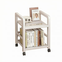 Two-Tier Bookshelf Space Saving Freestanding Bookshelf Multi Purpose