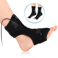 Heated Foot Drop Support with Aluminum Splint, Velcro Adjustment, Polyester