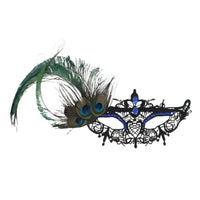 Venetian Masquerade Mask with Feather Black Lace Masquerade Mask Elastic Comfortable for Women, Photo Session