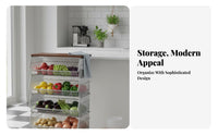 3-Tier Rolling Trolley with casters Storage Rack Easy Assembly for Narrow Spaces