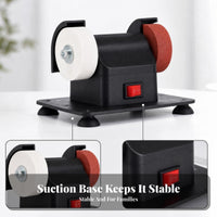 Blade Sharpening Tool Compact Two-Wheel Wheel Sharpening Tool Electric Grinder Suction Base