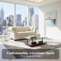 traditional design U-Shaped Tufted Sofa Designer Look U-Shaped Lounger with Chaise configurable Configuration Booth Seating firm-density Foam for Interior Designers, Business Owners, Reception Area, Hotel Lobby, Home Theater, living room