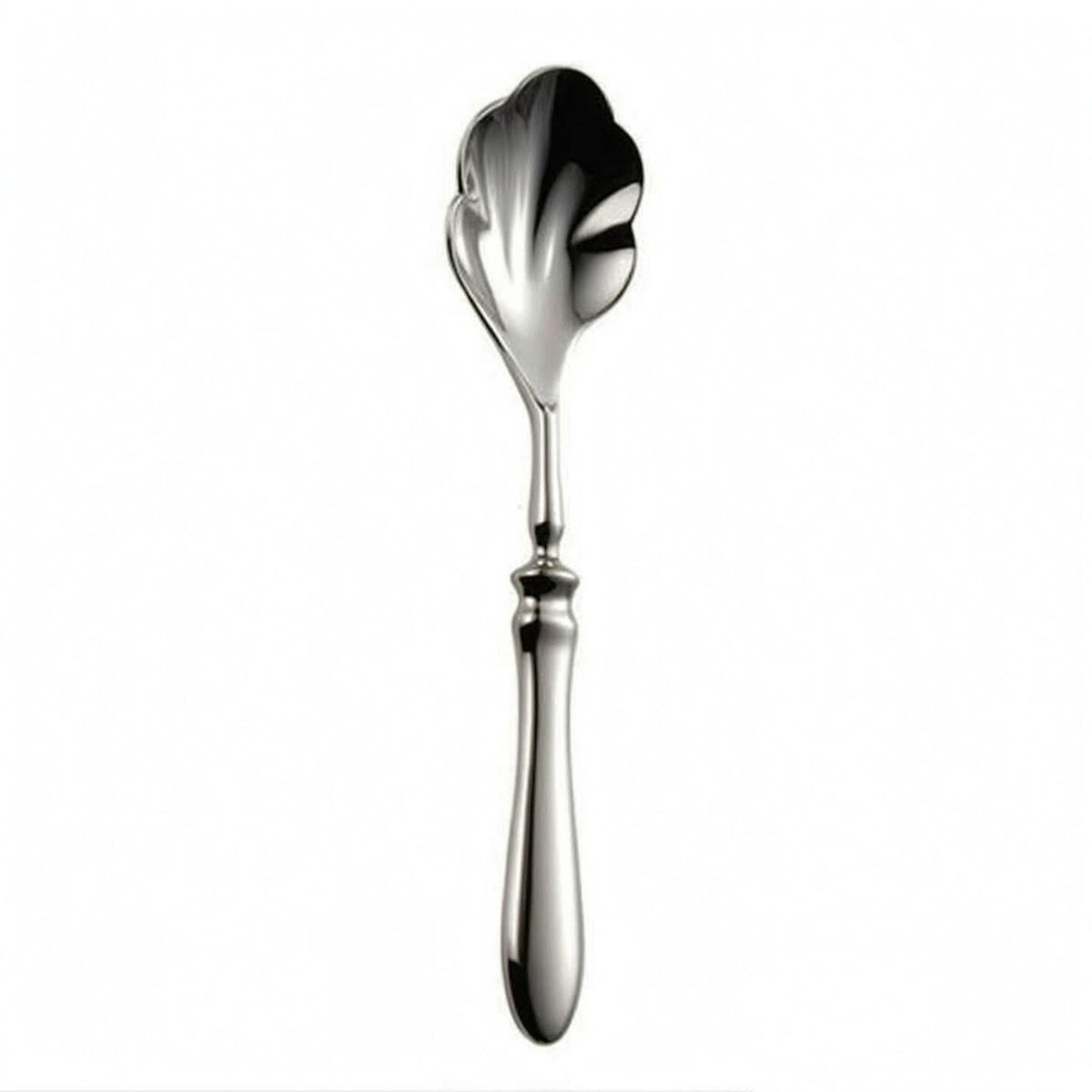 Soup Spoon Silver Finish Unique -Shaped Spoon Tableware