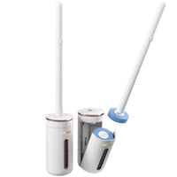 Disposable Toilet Brush with Wall-Mounted Holder and Refill Heads