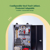 Steel cabinet with lock