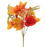 Artificial Maple Leaf Bunch with Sunflowers for Autumn Thanksgiving Decor