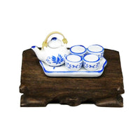 1:12 Scale Miniature Ceramic Tea Set for Dollhouse Kitchen