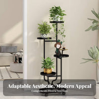 Multi-Tier Plant Stand Movable plant Pot Rack Floor-Standing for Corner areas