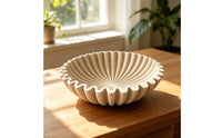 Decorative Bowl with Edges Stone-Like Bowl Textured Table Decor for Home Stylists, Clean-Liners, Entryway, Kitchen Counter