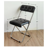 Padded Folding Chair Upholstered Furniture Compact for Home Office